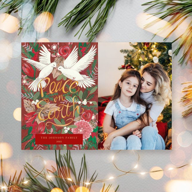 Peace On Earth Photo Christmas  Holiday Card (Peace On Earth Photo Christmas Holiday Card)
