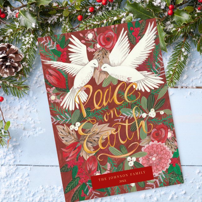 Peace On Earth Photo Christmas  Holiday Card (Peace On Earth Photo Christmas Holiday Card)