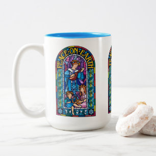 Peace-on-Earth Pre-Raphaelite Xmas ceramic mug