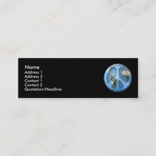 Peace On Earth Profile Card (Front)