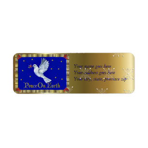 Peace On Earth Return Address Label
