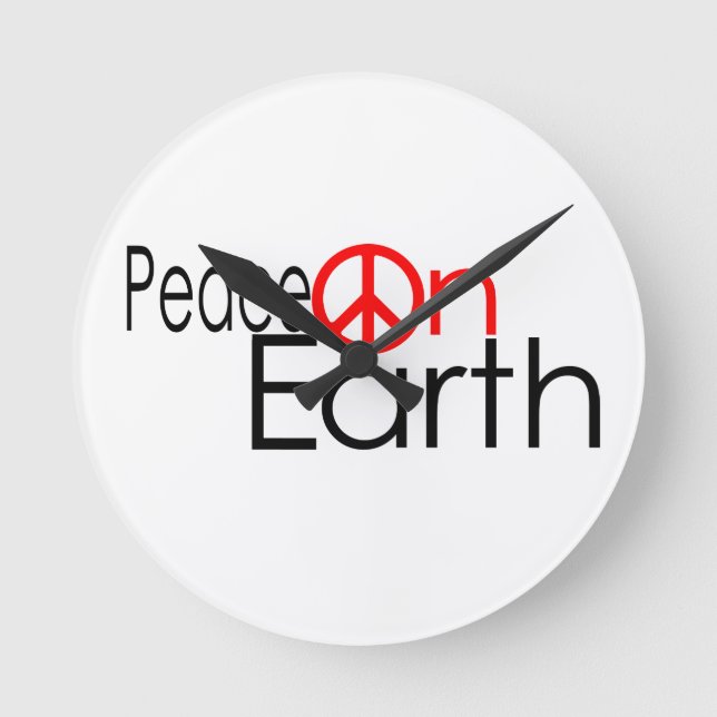 Peace on Earth Round Clock (Front)