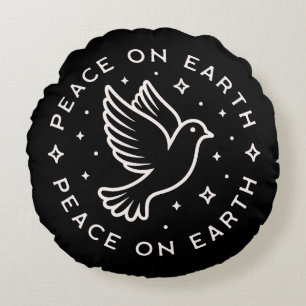 Peace on earth round cushion