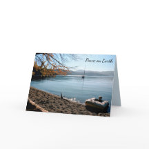 Peace on Earth Sailboat Washington Beach Christmas