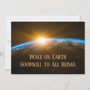 Peace on Earth   Season's Greetings   Personalise Holiday Card