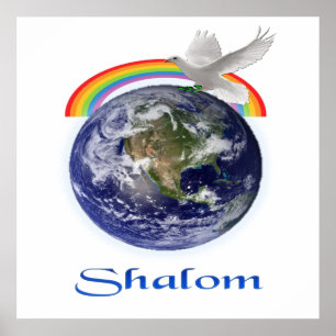 Peace on Earth Shalom products Poster