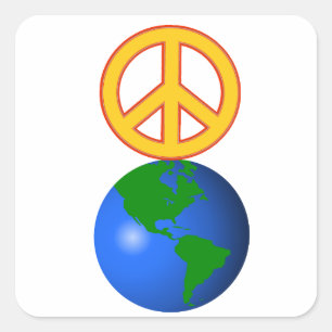 Peace On Earth Square Sticker