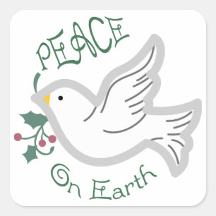 Peace on Earth Square Sticker