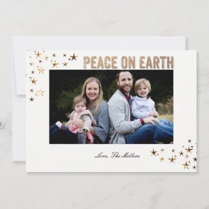 Peace on Earth Stars Holiday Card