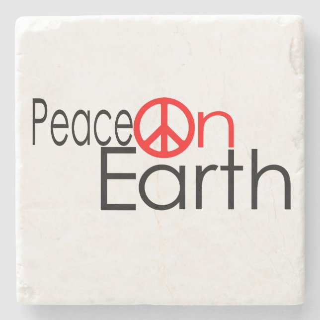 Peace on Earth Stone Coaster (Front)