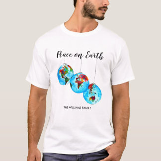Peace on Earth Watercolor Hope Environment World  T-Shirt