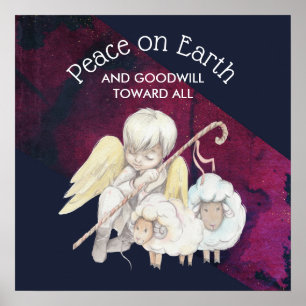 Peace on Eath and Goodwill Towards All Shepherd Poster