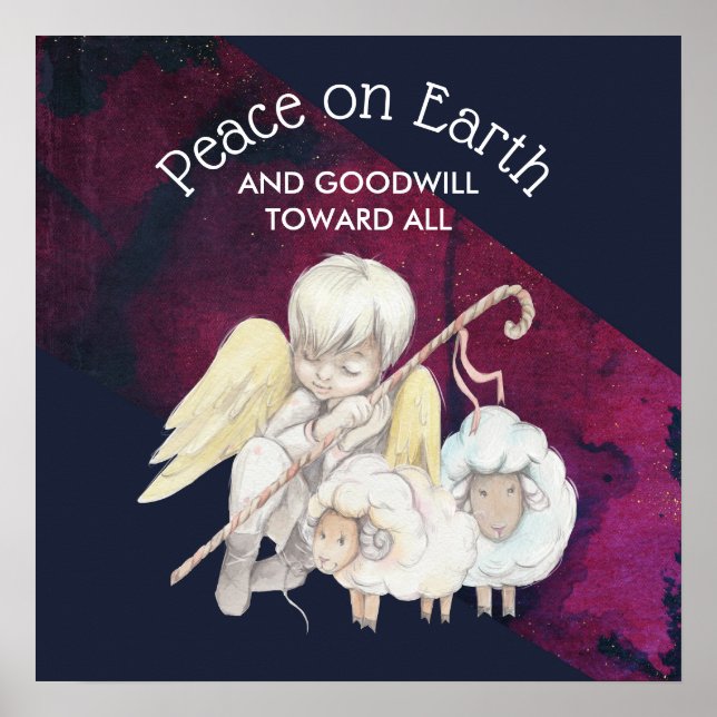 Peace on Eath and Goodwill Towards All Shepherd Poster (Front)