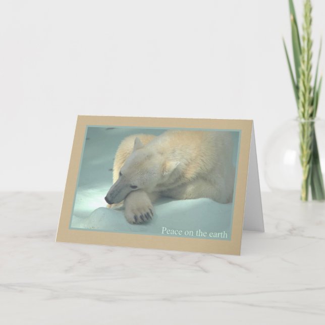 Peace on the earth - Polar Bear Holiday Card (Front)