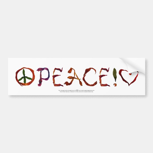 peace! on the move bumper sticker (Front)