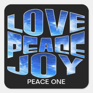 PEACE ONE SQUARE STICKER