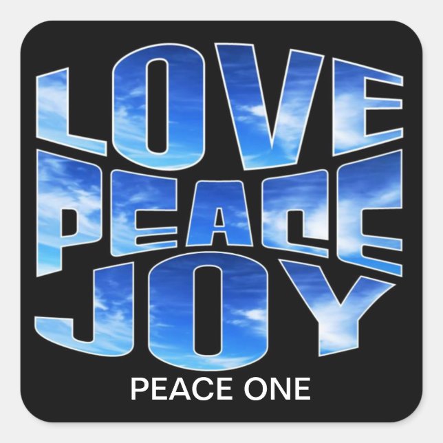 PEACE ONE SQUARE STICKER (Front)