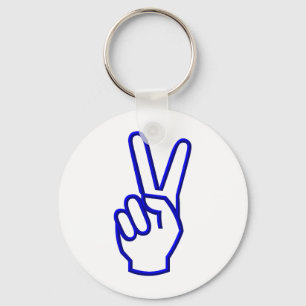 Peace or V for Victory Key Ring