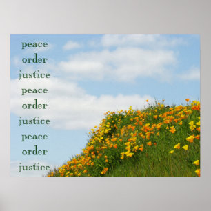 Peace Order Justice Fine Art Prints Poppies Flower