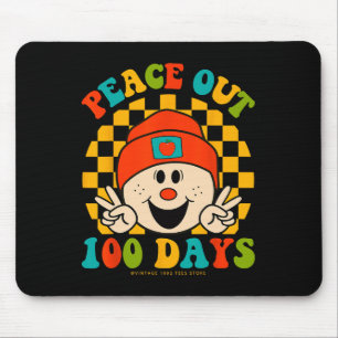 Peace Out 100 Days Of School Teacher Student Eyes Mouse Pad