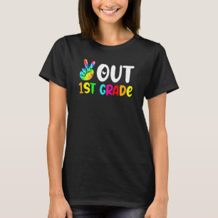 Peace Out 1st Grade Tie Dye Graduation Last Day Of T-Shirt