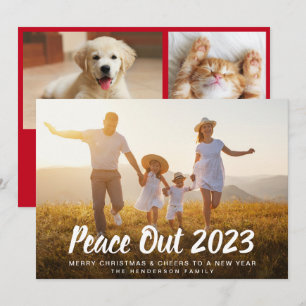 Peace Out 2020 Photos Christmas New Year Holiday Card