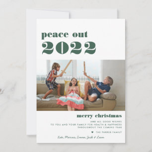 Peace Out 2023   Merry Christmas Holiday Photo Card