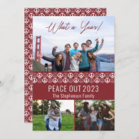 Peace Out 2023 What A Year 3 Photo Collage - Berry