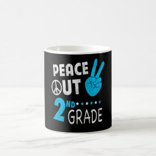 Peace Out 2nd Grade Back To School Student Gift Coffee Mug