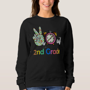Peace Out 2nd Grade Graduates Last Day Of School G Sweatshirt