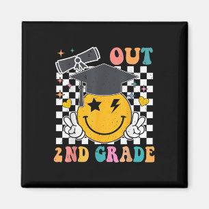 Peace Out 2nd Grade Graduation Last Day School Sec Magnet