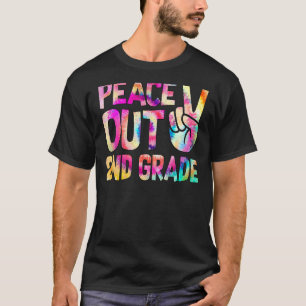 Peace Out 2nd Grade Happy Last Day Of School Tie D T-Shirt
