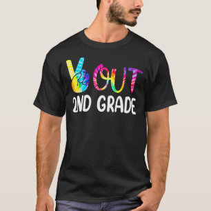 Peace Out 2nd Grade Tie Dye 2nd Grade Graduation T-Shirt