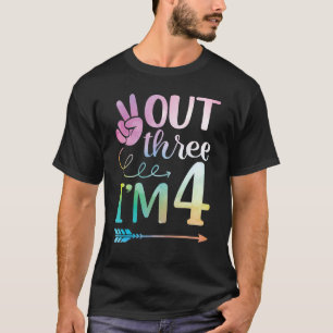 Peace Out 3 I'm 4 Years Old Born In 2018 Happy My T-Shirt