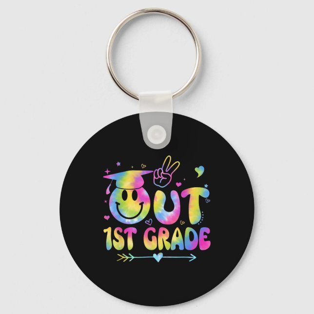 Peace Out 3rd Grade Cl Of 2025 Goodbye Graduation  Key Ring (Front)