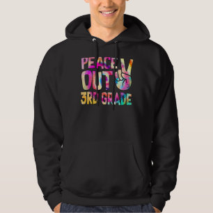 Peace Out 3rd Grade Happy Last Day Of School Tie D Hoodie