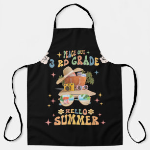 Peace out 3rd Grade Hello Summer Apron
