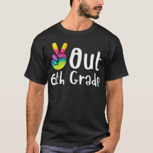 Peace Out 6th Grade Tie Dye Graduation Class Of 20 T-Shirt
