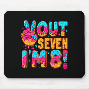 Peace Out 7 I'm 8 Eight Year Old 8th Birthday Ice Mouse Pad