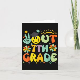 Peace Out 7th Grade Cl Of 2025 Goodbye Graduation Card