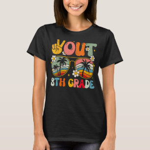 Peace Out 8th Grade Groovy Graduation Last Day Of T-Shirt
