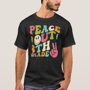 Peace Out 8th Grade Groovy Graduation Last Day of T-Shirt