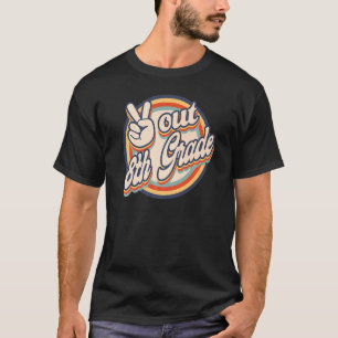 Peace Out 8th Grade Retro Graduation Class Of 2022 T-Shirt