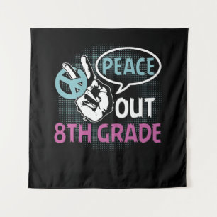 Peace Out 8th Grade Tapestry