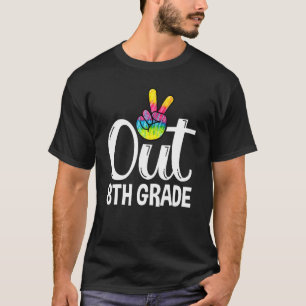 Peace Out 8th Grade Tie Dye Graduation Class Of 20 T-Shirt