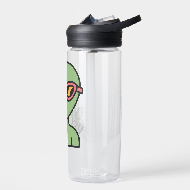 Peace Out Alien Water Bottle (Left)