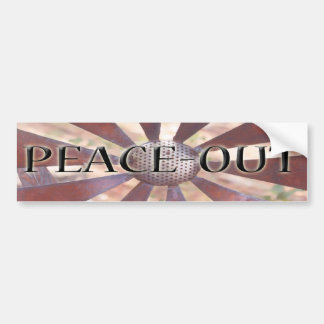 Peace-out bumper sticker