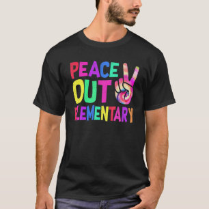 Peace Out Elementary Funny Elementary Graduation G T-Shirt
