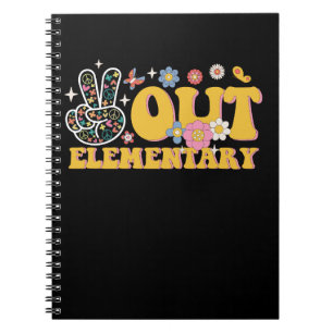 Peace Out Elementary Groovy Last Day Of School Notebook