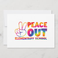 Peace Out Elementary School Tie Dye Last Day